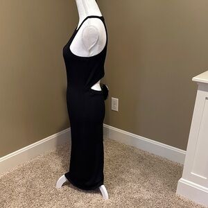 WHBM Forme Rib Black Sleeveless Dress-NWOT